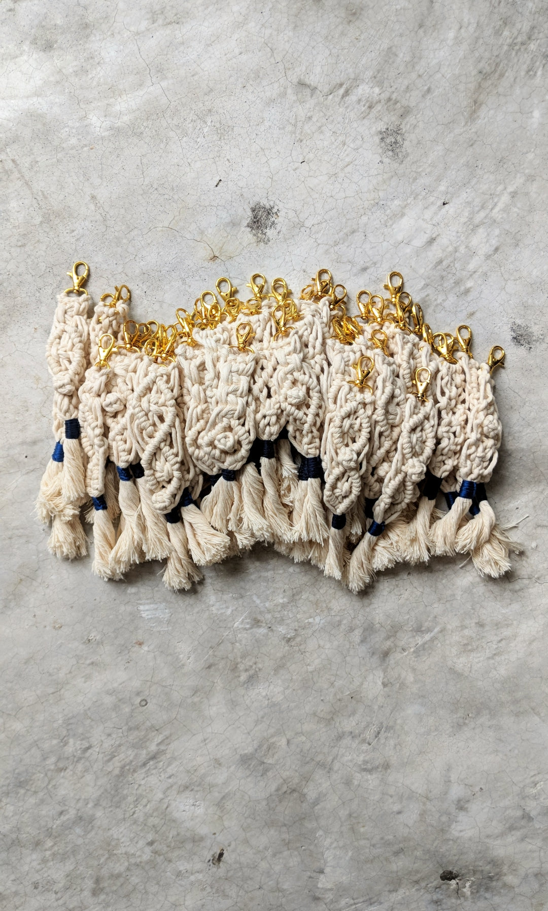 30 llavero de macramé 100% algodón