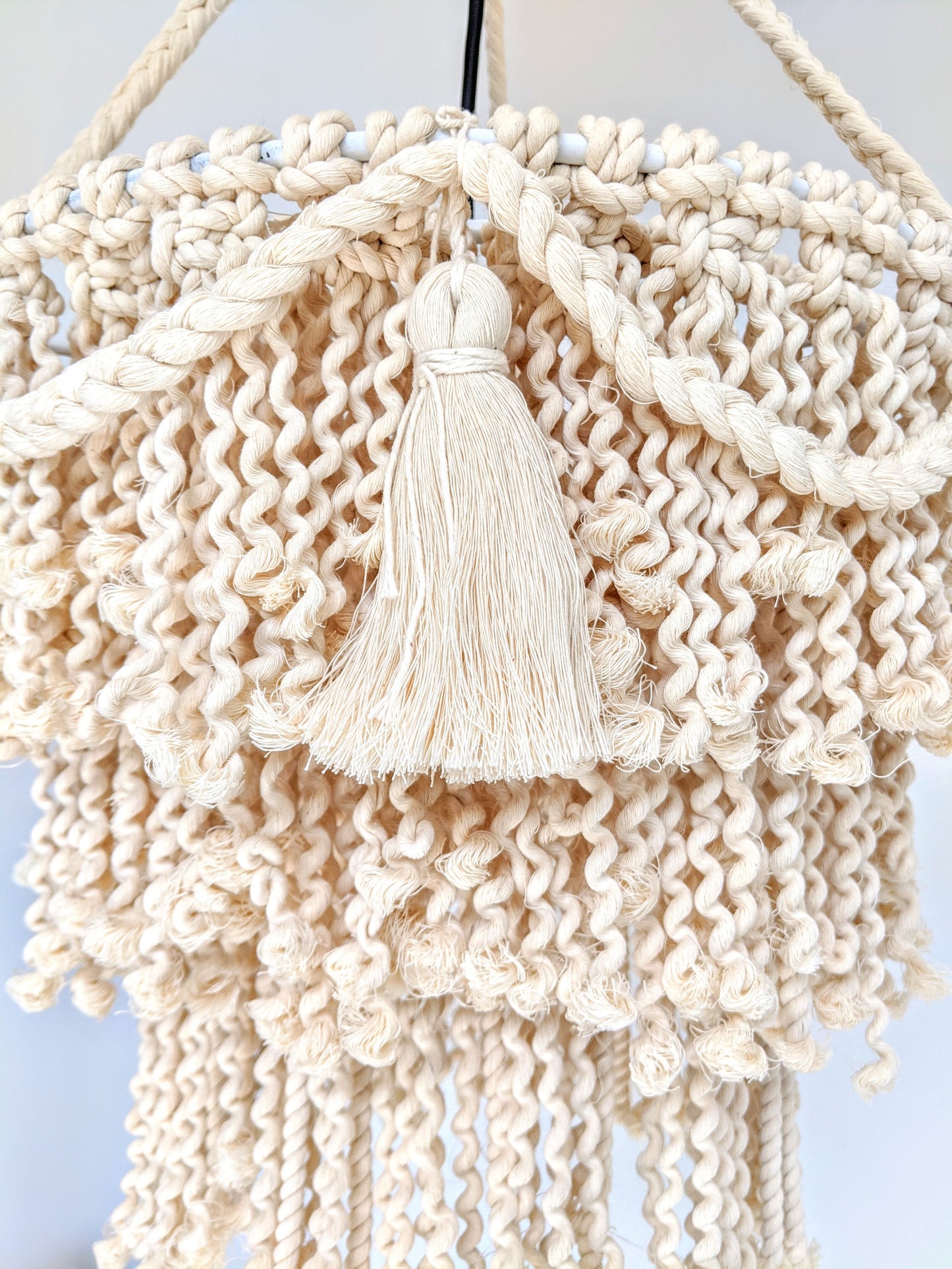 Lámpara flecos 100% algodón