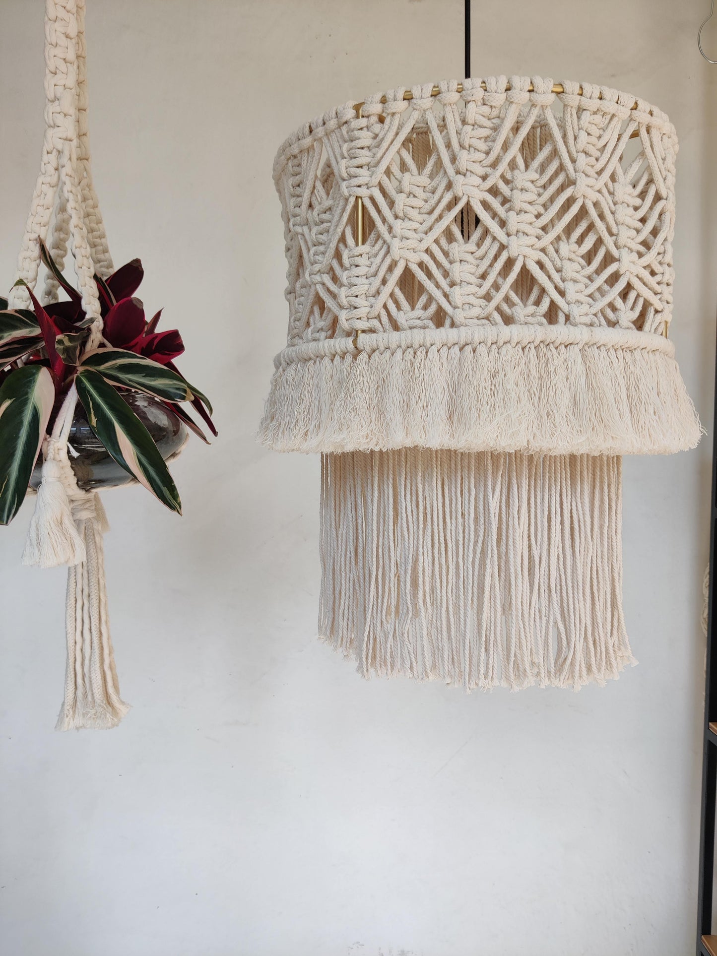 Lámpara de macramé 40cm de diámetro