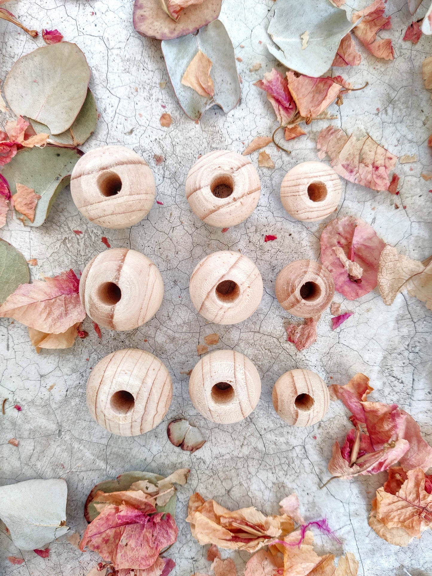 Cuentas de madera (paquete de 10 piezas)