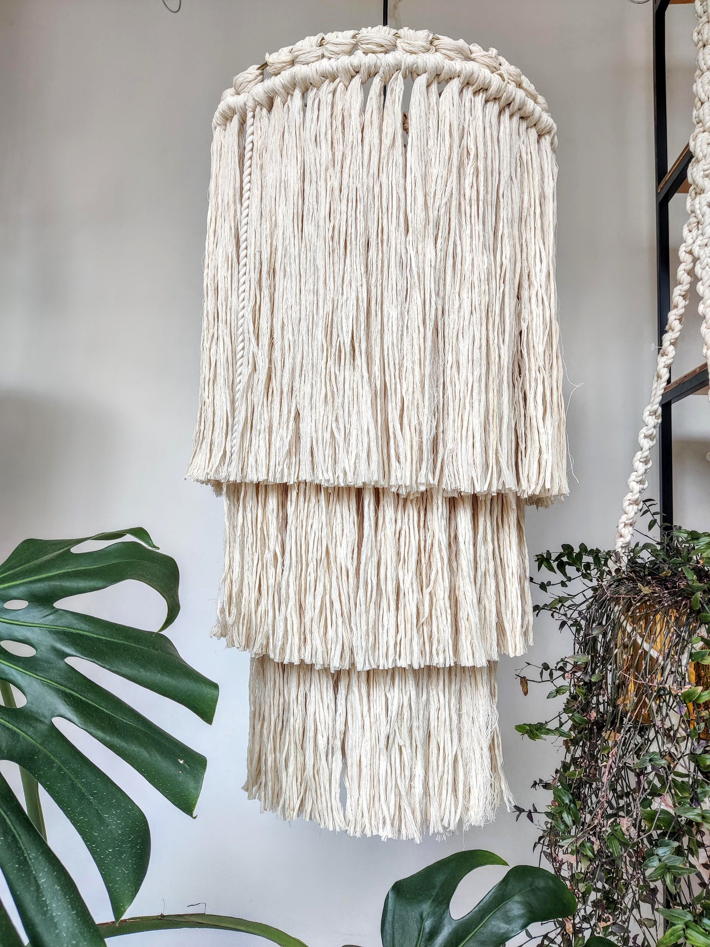 Lámpara de flecos larga