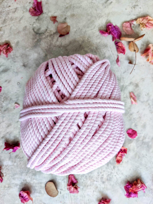 Piola PREMIUM Rosa cuarzo 5mm  100% ALGODÓN 1k