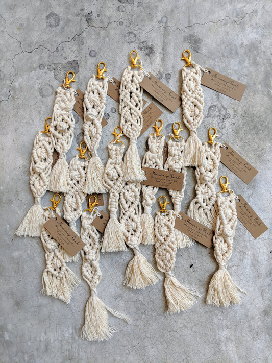 30 llavero de macramé 100% algodón