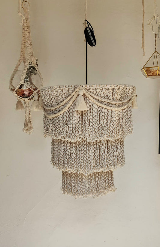 Lámpara flecos 100% algodón