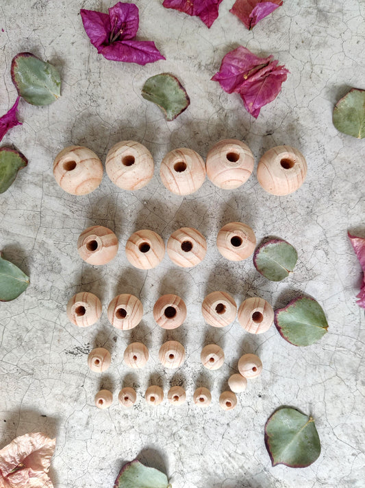 Cuentas de madera (paquete de 10 piezas)